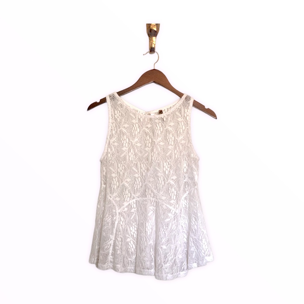 Stetson Lace Peplum Top